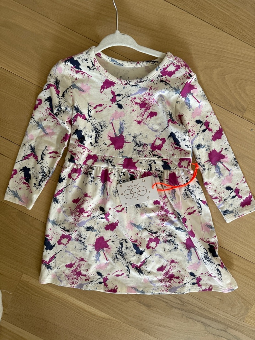 Egg NWT Dress with Pink & Navy Splash Print